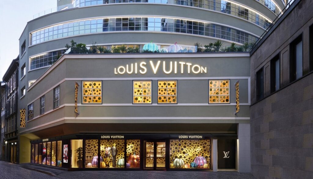 Facciata Louis Vuitton boutique piazza san babila, milano