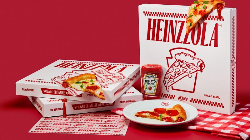 La pizza al ketchup proposta da Heinz